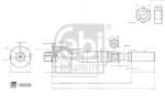 Febi Bilstein Articulatie axiala, cap de bara FEBI BILSTEIN 185059 (185059)
