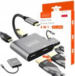 Zenwire Usb-c Hub adapter 2x Hdmi 4K Usb 3.0 Adapter Macbook Pro Air M4 M5 készülékhez (587800760)