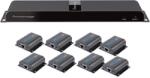 Techly HDMI Extender Splitter 1x8 1080p60Hz via Twisted Pair Cat6 Cable up to 40m (IDATA-EX-HL81TY)