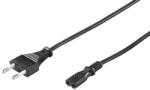 Goobay Cablu alimentare Euro tata > 2 pini mama, 1.5m, negru (CABLE-704-1.5-GBAY)
