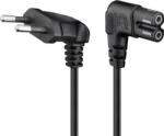 Goobay Cablu de alimentare TV cu conectori cotiti CEE 7/16 - IEC-60320-C7 negru 5m (CABLE-PW-CEE7-IEC7-5.00BK)