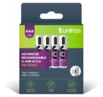 Uniross Acumulator Uniross AAA (R3) Li-ion 10440 1.5V 500mAh, 700mWh, incarcare USB-C, 4 buc/box (ACCU-10430/50C-PGB4-UNR) Baterie reincarcabila
