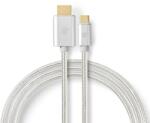 Nedis Cablu USB-C tata - HDMI tata, 4K 60Hz, 2m, aluminiu, Nedis (CCTB64655AL20)