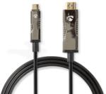 Nedis Cablu USB-C - HDMI activ optic (AOC), 4K60Hz, 20m, negru, Nedis (CCBG6410BK200)