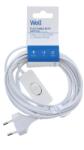 Well Cablu alimentare cu intrerupator pe fir 2x 0.75mmp 3m alb (CABLE-PWSW-1XEU/3M-WE-WL)