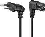 Goobay Cablu de alimentare TV cu conectori cotiti CEE 7/16 - IEC-60320-C7 negru 1.5m (CABLE-PW-CEE7-IEC7-1.50BK)
