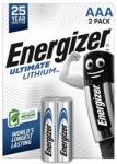 Energizer ULTIMATE LITHIUM tartós elem AAA, lítium, 2db/csomag (ENERGIZER_E301535601) (ENERGIZER_E301535601)