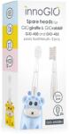 InnoGIO GIOGiraffe & GIORabbit Spare Heads Transparent резервни глави за четка за зъби за деца GIOGiraffe & GIORabbit Sonic Toothbrush 2 бр