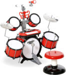 HOMCOM Set Tobe Copii de Jucărie cu Microfon și Efecte Sonore, 77, 5x40x76, 5 cm, Roșu | Aosom Romania (390-022) Instrument muzical de jucarie