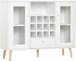 HOMCOM Dulap de bucatarie cu suport de sticle HOMCOM, PAL, alb, 100x33x80cm | Aosom Romania (835-397) Bufet