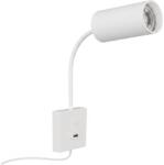 Immax 08296L - Lampă de perete cu USB PUNTO 1xGU10/9W/230V albă (IM1530)