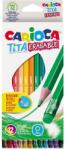 CARIOCA Tita Erasable Színes ceruza radíral, 12db