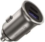 SWISSTEN CL adapter Power Delivery USB-C + Quick Charge 3.0 36W metal ezüst (20111740)