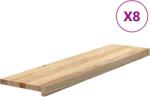 vidaXL Lépcsőfokok 8 db Kezeletlen tömör tölgy 100x30x2 cm 3282914 (3282914)