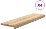 vidaXL Lépcsőfokok 4 db Kezeletlen tömör tölgy 90x30x2 cm 3282901 (3282901)