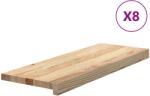 vidaXL Lépcsőfokok 8 db Kezeletlen tömör tölgy 70x30x2 cm 3282911 (3282911)