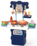 Raya Toys Детска кухня в куфар Raya Toys - 4 в 1, синя, 19 части (506122056) - ozone