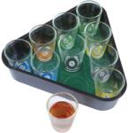Flippy 10db Flippy shot szemüveg készlet, biliárdállvánnyal, 30 ml, üveg, 10 x 10 cm, többszínű (125758)