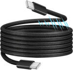 LogiLink USB 2.0 Type-C kábel, C/M - C/M, mágneses, 100W, nejlon, fekete, 1 m