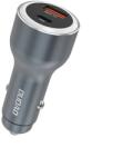 Dudao R4ULTRA Autós töltő USB-C+USB 120W PD 3.0 LED sötétszürke GP-190622 (GP-190622)