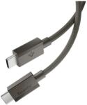 Spigen ESSENTIAL EB6015CC adatkábel Type-C - Type-C 60W PD gyorstöltő cipőfűző 150cm Sötétszürke ACA10418 (ACA10418)