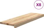 vidaXL Lépcsőfokok 8 db Kezeletlen tömör tölgy 80x30x2 cm 3282912 (3282912)