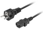 Lanberg Захранващ кабел Lanberg CA-C13C-15CC-0018-BK, от Schuko(м) към IEC320 C13(ж), 1.8m, черен (CA-C13C-15CC-0018-BK)
