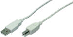LogiLink USB 2.0 kábel, USB-A/M - USB-B/M, szürke, 3 m