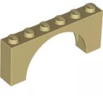 LEGO® 15254c2 - LEGO világos krémszínű (tan) boltív 1 x 6 x 2 méretű alsó merevítő nélkül (15254c2)