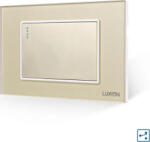 Luxion Intrerupator Simplu Cap Scara Mecanic LUXION cu Rama din Sticla Standard Italian 3M (Auriu) (lxi-005gf-g)