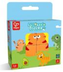 Hape Puzzle educațional din lemn cu cuburi Hape - 4 piese (H6615) Puzzle
