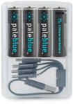 Paleblue PB-AA-C 4xAA akkumulátor + töltőkábel (PB-AA-C)