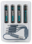 Paleblue PB-AAA-C 4xAAA akkumulátot+töltőkábel (PB-AAA-C)