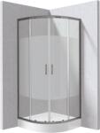 Deante Funkia Evo cabină cu cădiță 80x80 cm semicircular grafit mat/sticlă cu model KYPZDE88P (KYPZDE88P)