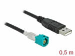 Delock Kábel HSD Z apa - A-típusú USB 2.0 apa 0, 5 m (90489) - pepita