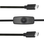  Cablu de incarcare USB type C cu switch ON/OFF T-T 1m Negru, kupaasw3 (KUPAASW3)