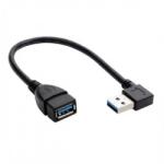  Cablu prelungitor USB 3.2-A T-M unghi/drept 0.2m Negru, kur31-46 (KUR31-46)