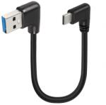  Cablu USB 3.2-A la USB type C T-T unghi/unghi 90 grade 0.2m Negru, kur31-44 (KUR31-44)