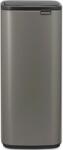 Brabantia Bo Touch Bin nyomófedeles hulladékgyűjtő, karcsú, négyzetes forma, műanyag tartály, 30L - O méret, acél, platinaszürke - 238260 (BR238260) - pepita - 49 699 Ft
