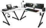 Huzaro HERO 7.0 sarok gamer asztal, 154 x 117 cm, fehér