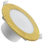 NEDES Hőálló LED spot lámpa (7W/620lm/92x52mm) fehér, fa mintás, természetes fehér, V0 önkioltó műanyaggal (LDL153/WL)