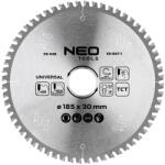 NEO TOOLS Körfűrészlap univerzális, keményfém fogakkal, 185x30mm, 60 fog (55-546) - szerszamparadicsom