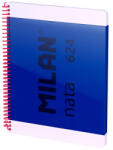 MILAN Caiet cu spirala A4, 80 file, matematica, MILAN Nata 624 albastru