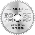 NEO TOOLS Körfűrészlap keményfém fogakkal, 216x30mm, 60 fog (57-681) - szerszamparadicsom