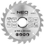 NEO TOOLS Körfűrészlap keményfém fogakkal, 165x30mm, 24 fog (57-650) - szerszamparadicsom