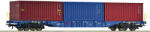 Roco 6600145 Konténerszállító kocsi, Sgns, 3 x 20' konténerrel, CD Cargo VI (9005033070908)