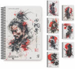 GIPTA Spirálfüzet B/5 Négyzetrácsos 100 Lapos Samurai Vegyes Mintákban (BP150902740)