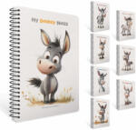 GIPTA Spirálfüzet B/5 Vonalas 80 Lapos Donkey Notes Vegyes Mintákban (BP153902500)