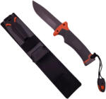 Depox Cutit de vanatoare DEPOX®, Survival King, 25 cm, otel inoxidabil, portocaliu, husa inclusa (1589)