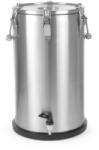 HENDI Szigetelt hordozható ételtárolóedény - csappal, HENDI, Profi Line, 35L, Ezüst, ⌀330x(H)570mm (710326) - prochef